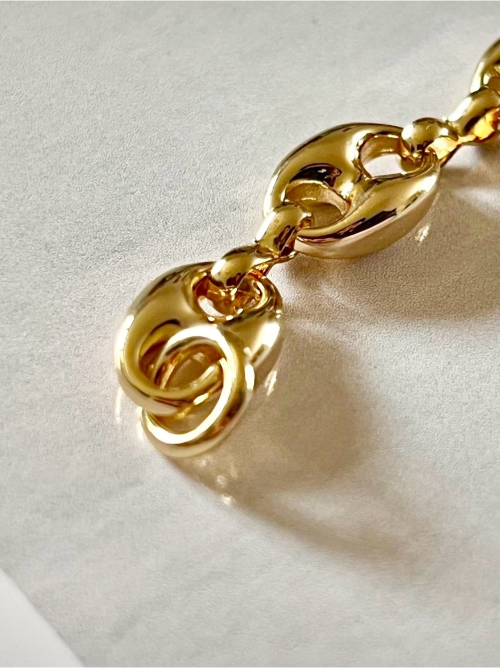 18k Gold Plated Chain Link Bracelet NWOT - Picture 7 of 8